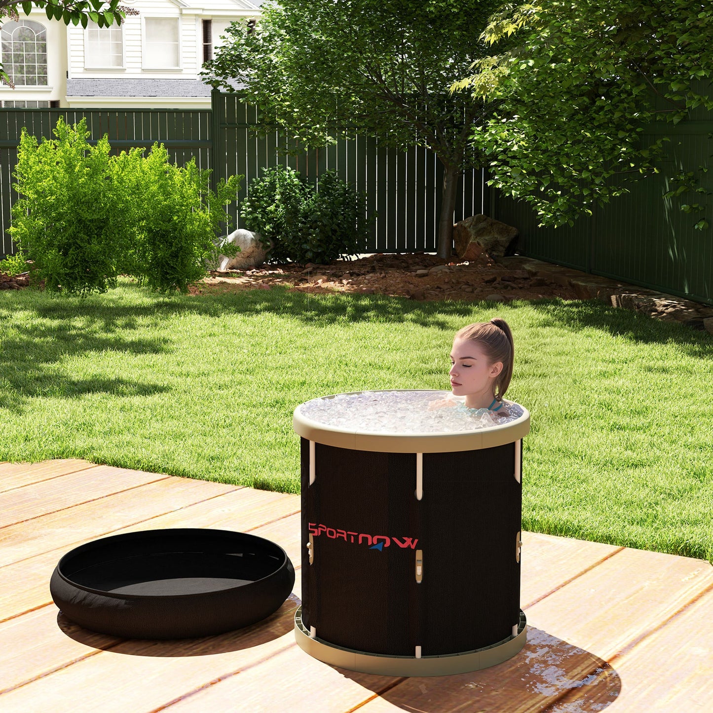 CryoPeak 210L Portable Ice Bath with Lid and Carry Bag